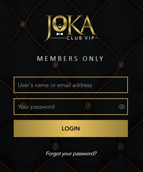 Joka Casino VIP members login form